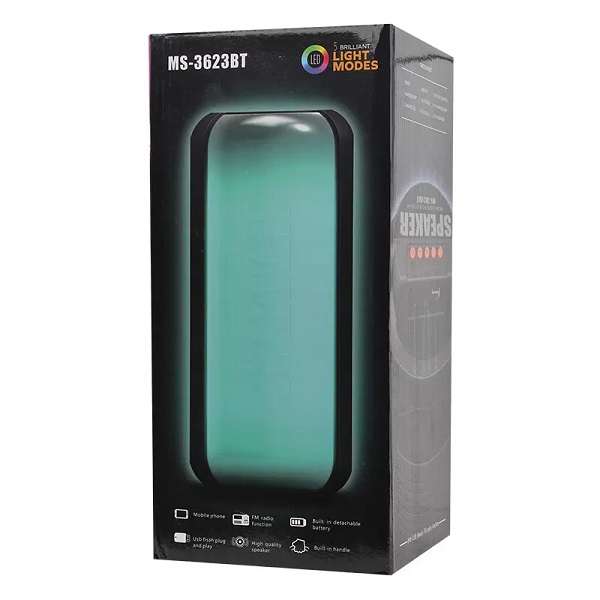 MS-3624BT Bluetooth Speaker With 5 Modes LED Light 6W x 2 BKS-30