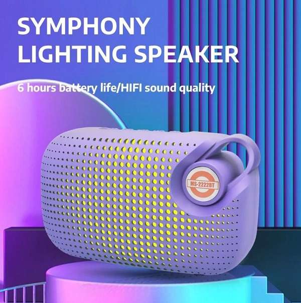 MS-2222BT Bluetooth Speaker With 5 Mode LED Light