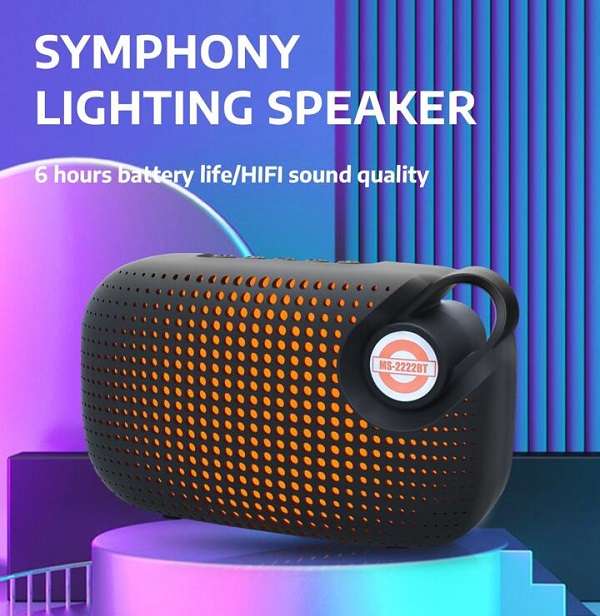 MS-2222BT Bluetooth Speaker With 5 Mode LED Light