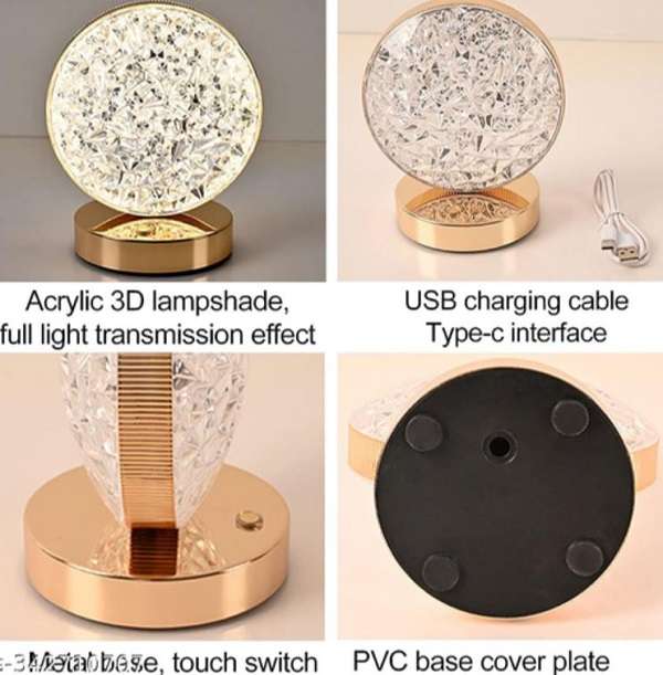 Aorlis AO-50137 Round Tri-Colour Bedside Lamp 700K-6500K