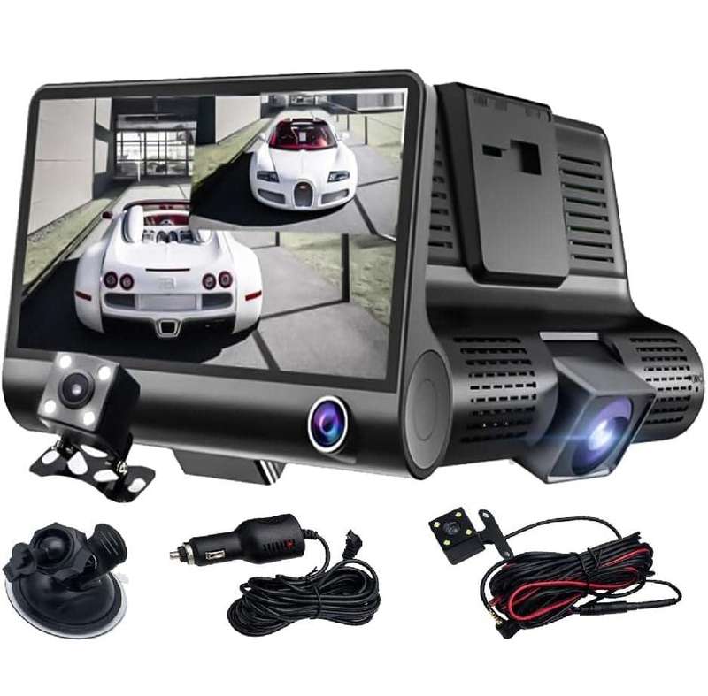 JG-X001 WDR 3 Camera in 1 Dashboard Camera