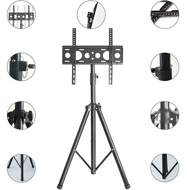WS2660 Adjustable 94 -154cm Tripod TV Stand Fits 26-60Inch TV