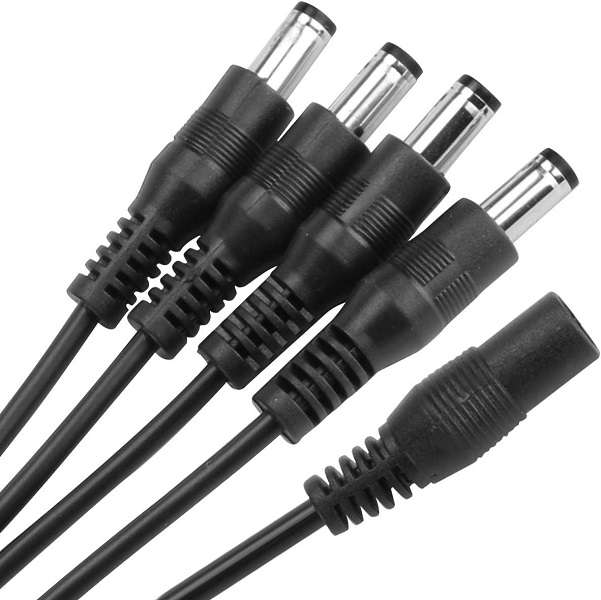 XF000057 1 Female To 4 Male DC Power Y Splitter Cable
