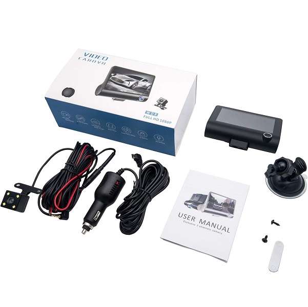 JG-X001 WDR 3 Camera in 1 Dashboard Camera