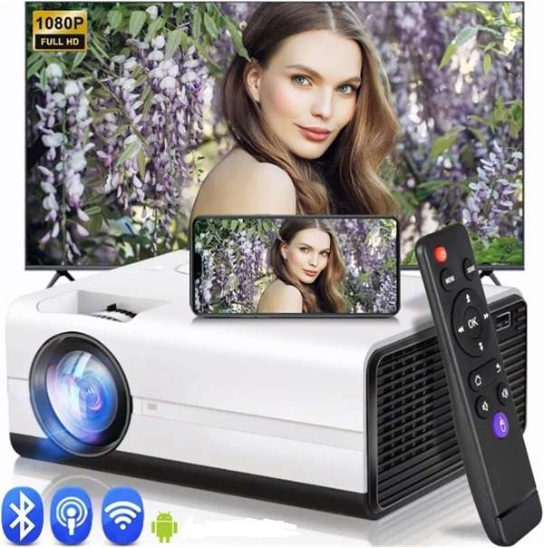 Aerbes AB-R36 Android 11.0 Projector 4gb+64gb, 2.4g &amp; 5G Wifi Compatible
