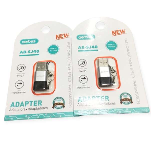 Aerbes AB-SJ40  USB 3.0 Male To Type C Female Adapter With Lanyard