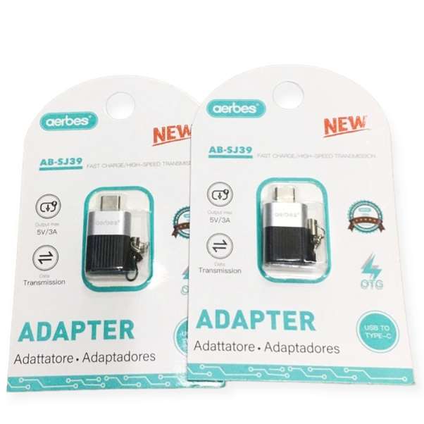 Aerbes AB-SJ39 Type C Male To USB Female Adapter 5V 3.0A With Lanyard
