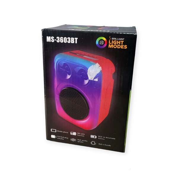 AB-D396 Bluetooth Speaker With 5 Mode LED Light MS-3604BT