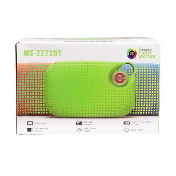 MS-2222BT Bluetooth Speaker With 5 Mode LED Light
