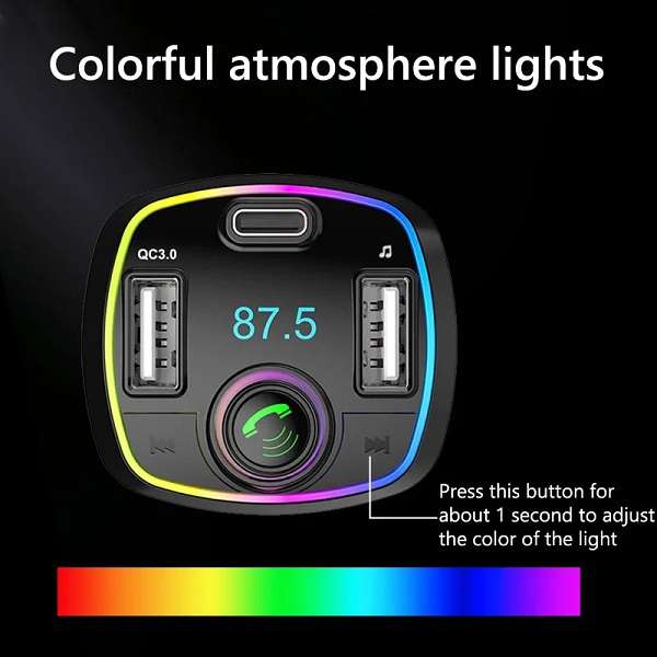 Wolulu AS-50901 Wireless Car FM Transmitter Charger 3.1A