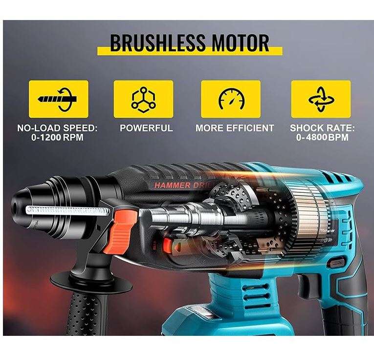 XF0818 Set Of Impact Wrench,Angle Grinder,Hammer Drill, Electric Drill With 2 48V Batteries