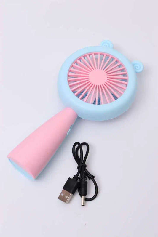 HQ66-17 Rechargeable Portable Cartoon Mini Fan With LED Light