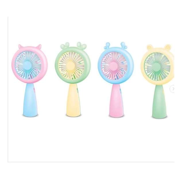 HQ66-17 Rechargeable Portable Cartoon Mini Fan With LED Light