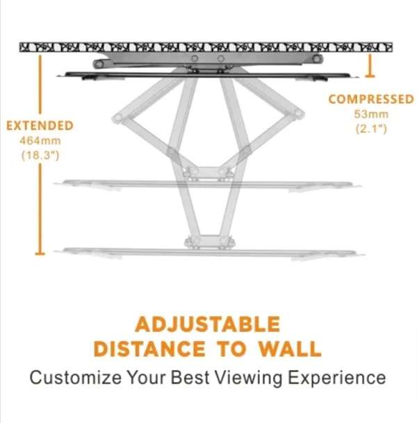 L580 Full Motion 37"-80" TV Bracket Wall Mount