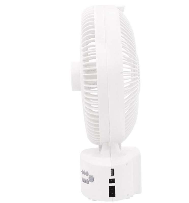 EP-312 Solar Powered 5 Blade Fan With Built-In Speaker And LED Night Light