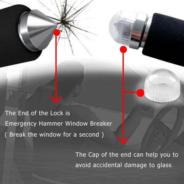 Jiageng JG68 Car Steering Wheel Lock With Hammer Head