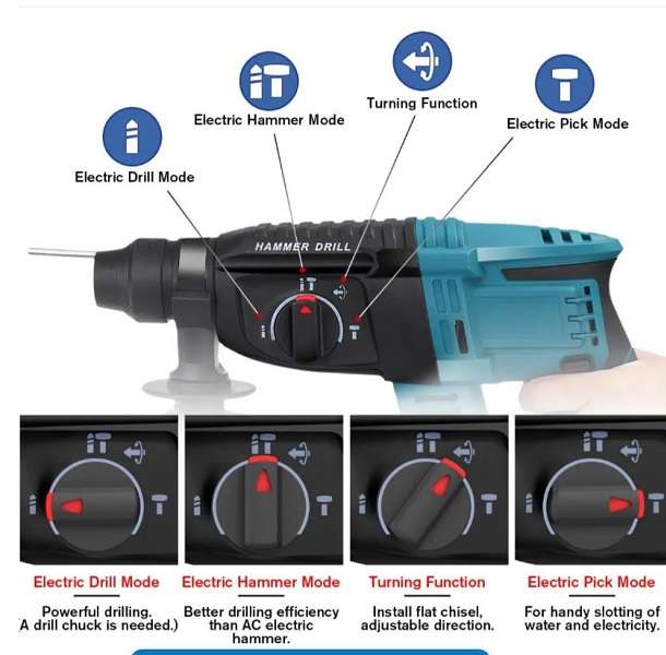 XF0818 Set Of Impact Wrench,Angle Grinder,Hammer Drill, Electric Drill With 2 48V Batteries