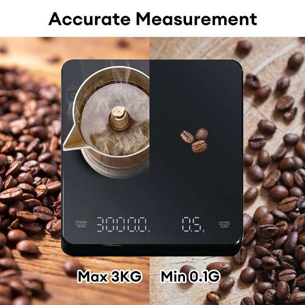 Aerbes AB-C04 USB Rechargeable Digital Coffee Scale With Timer