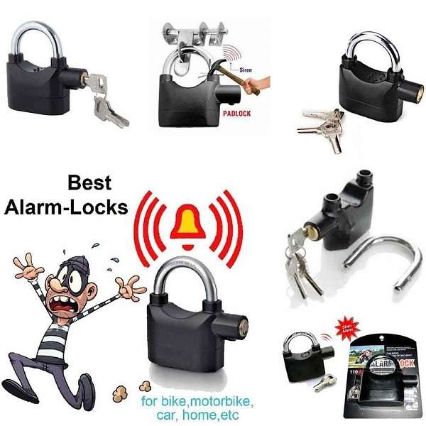 110 DBA Anti Theft Siren Security Alarm Movement Shock Sensor Lock