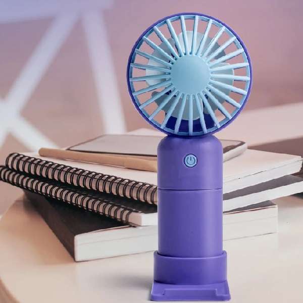 JG-173 Rechargeable Mini fan With Base Phone Holder
