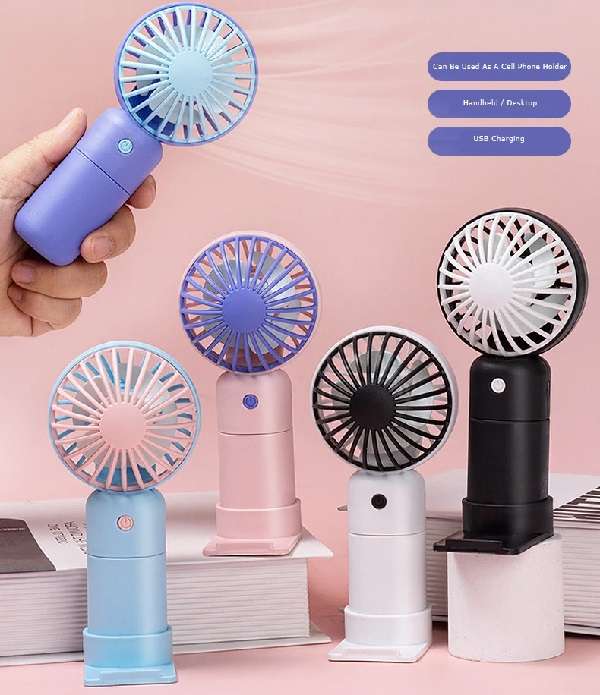JG-173 Rechargeable Mini fan With Base Phone Holder