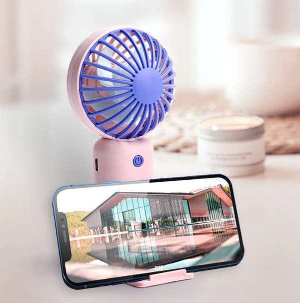 JG-173 Rechargeable Mini fan With Base Phone Holder