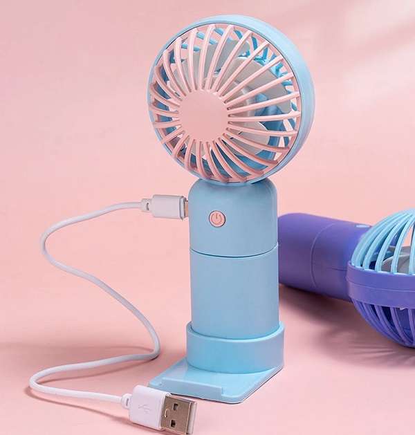 JG-173 Rechargeable Mini fan With Base Phone Holder