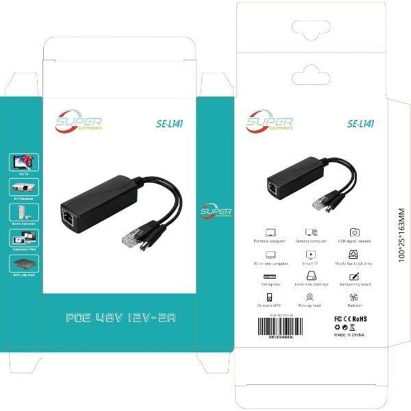 SE-L141 POE Splitter 48V 12V-2A
