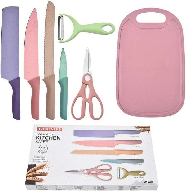 1831401 Knife Set Pastel Colours,6 Piece ER-0278