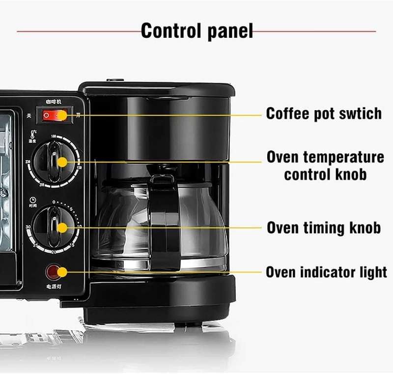KW-206 Multifunctional 3 In 1 Breakfast Maker