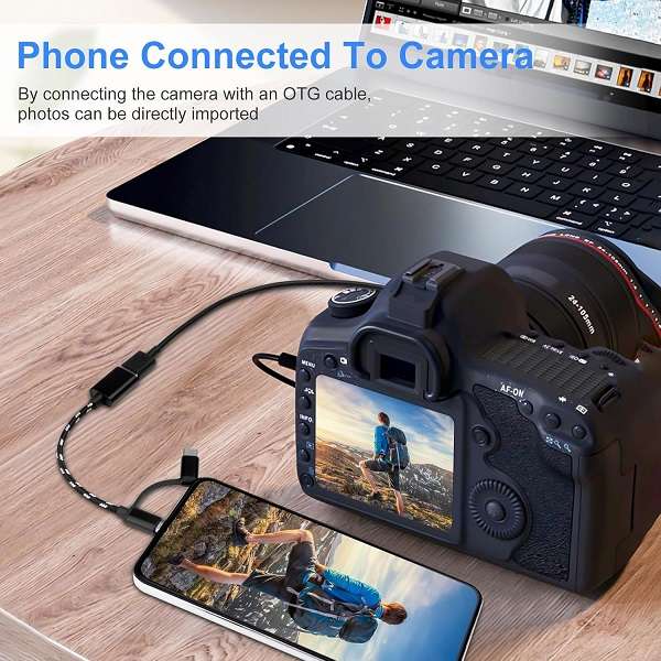RS-OTG 2 in 1 Micro USB And; Type C OTG Mini Cable