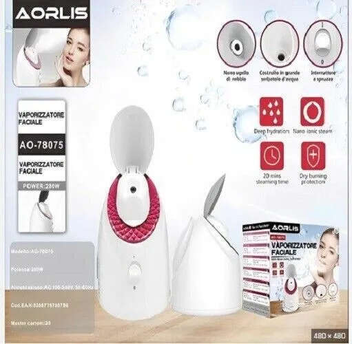 Aorlis AO-78075 Thermal Nano Spray Facial Skin Cleansing Steamer