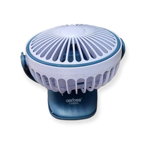 Aerbes AB-FS19 Rechargeable 360° Rotation Mini Fan With 800Mah Battery