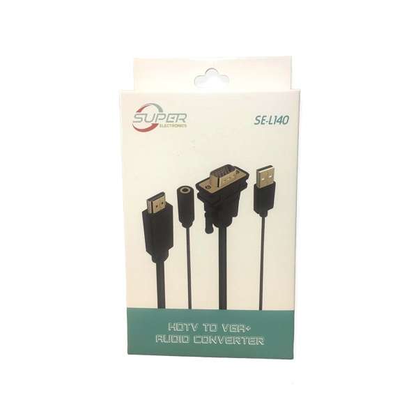 SE-L140 HDMI To VGA + Audio With USB  Cable 1.5M