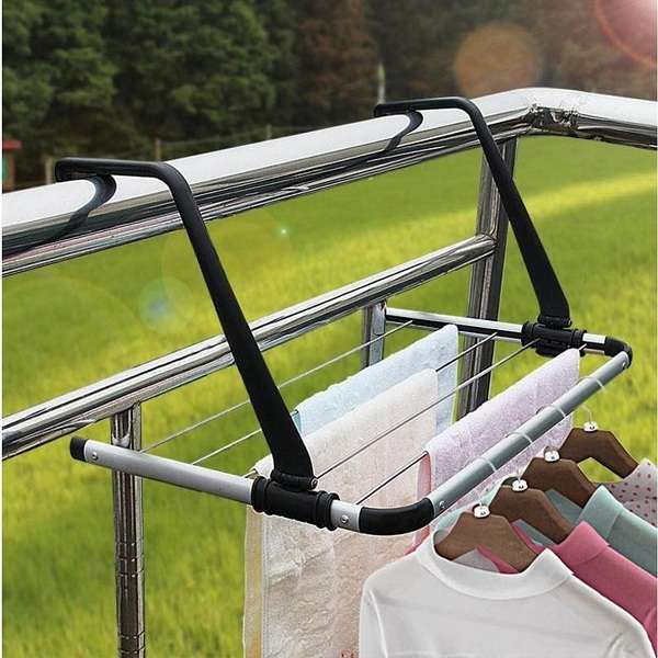 XF0886 Stainless Steel Hook Drying Rack, 5 Lines