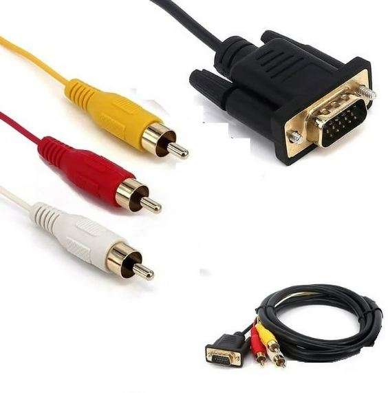 SE-L128 Male VGA To 3 RCA Cable 1.5m