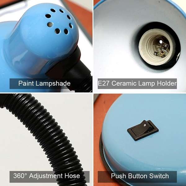 203 Desk Lampshade With Flexible Hose Neck And E27 Bulb Holder PM-081