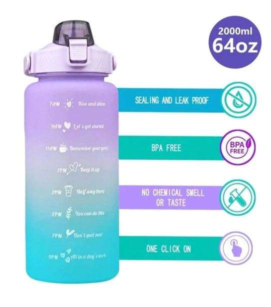 1831530 Set Of 2 Motivational Water Bottle