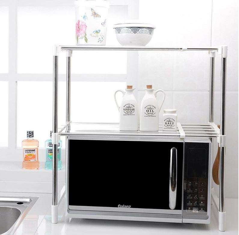 XF0889 Stainless Steel Multi-function Microwave Furnace Rack Organizer