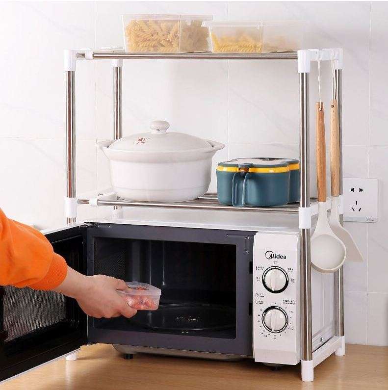 XF0889 Stainless Steel Multi-function Microwave Furnace Rack Organizer
