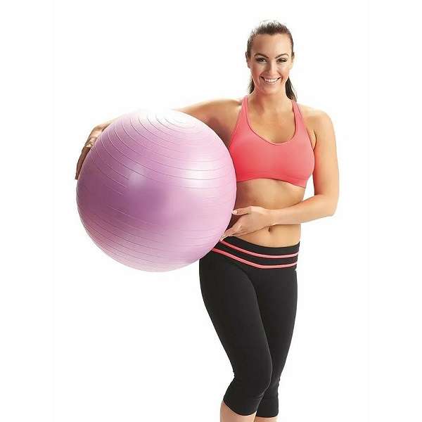 183467 Active Fitness Yoga Exercise Ball With Pump