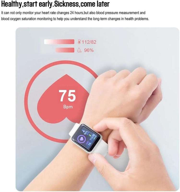 SE-017 Macaron Heart Monitor Fitness Tracker Waterproof Sport Smart Watch