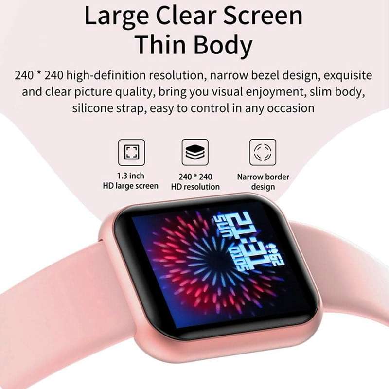 SE-017 Macaron Heart Monitor Fitness Tracker Waterproof Sport Smart Watch