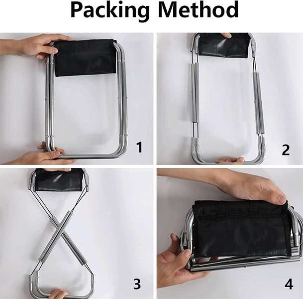 183572 Foldable Camping Stool With Bag