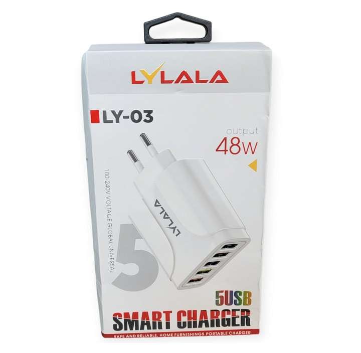 Lylala LY-03 Five Port USB Smart Wall Charger 48W