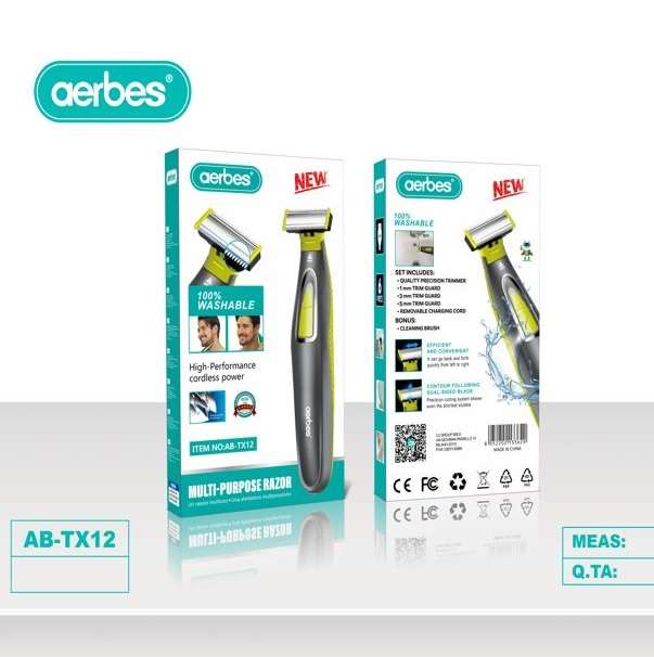 Aerbes AB-TX12 USB Rechargeable Multi-Purpose Razor Shaver