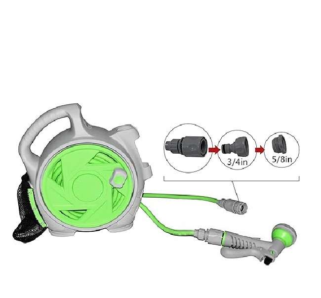 Rocky Mountain Mini Portable Hose Reel 15M With 7 Power Spray Settings