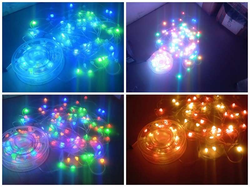50M RGB Frosted Hearts 2835LED String Lights 220V