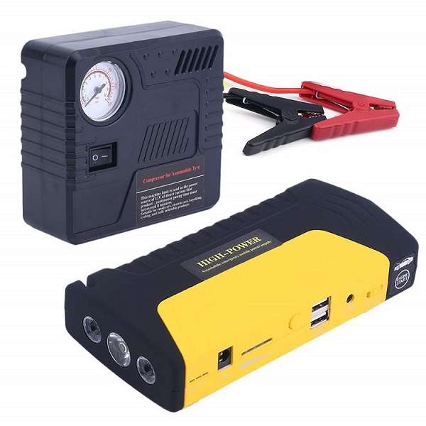 EMP-101 Portable 12V Automatic Car Battery Jump Starter With Air Compressor