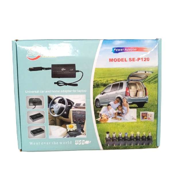 Super Electronics SE-P120 Universal Laptop Charger For Car &amp; Home Charging 120W